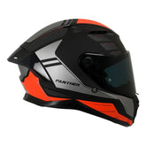 Casco Spartan Panther Sv Prestige Negro Mate Rojo